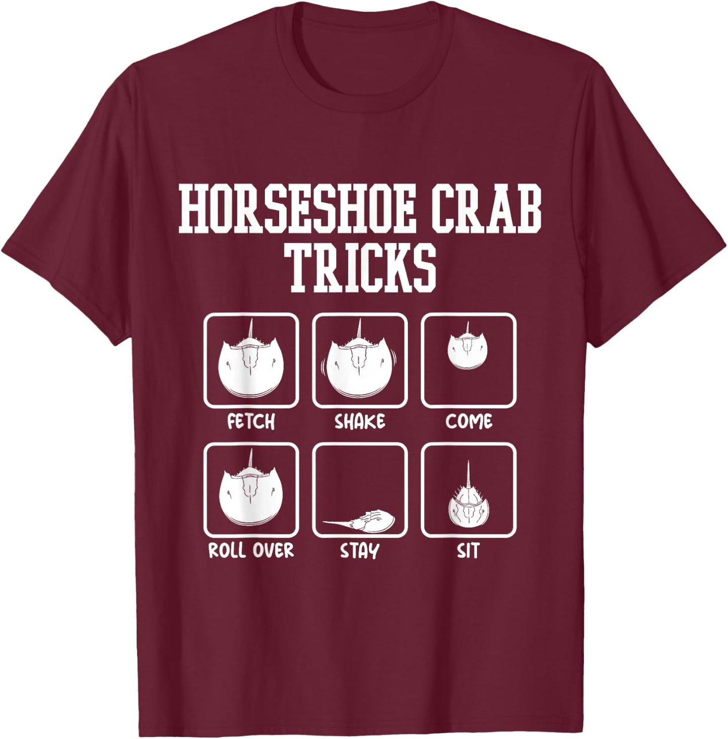 Encycloart Horseshoe Crab Stuffed Animal Xiphosura Crabs T-Shirt - T-Shirt | Maroon