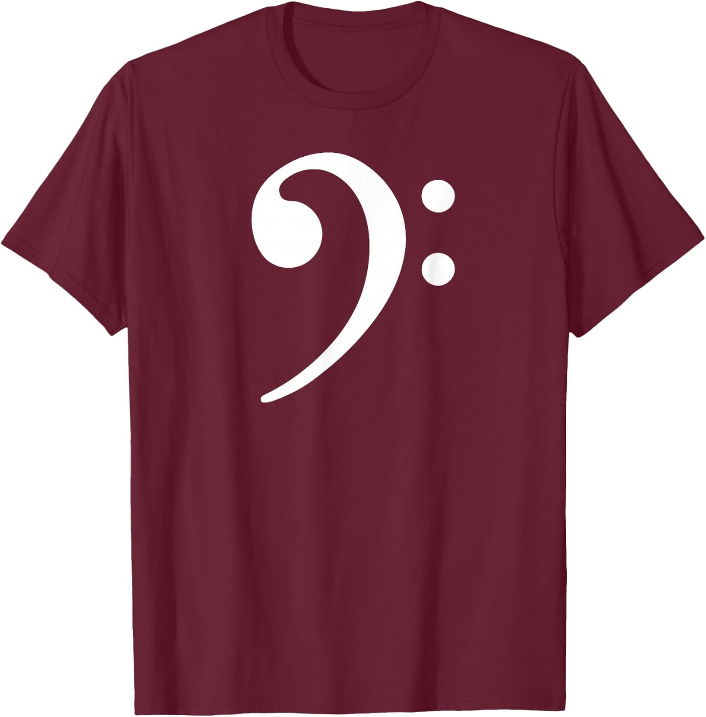 Kickazz Bass Player Bass Note F Key - Bass Clef, Black, Men's Small, Short Sleeve, Classic Fit, Polyester 100% T-Shirt - T-Shirt | Maroon
