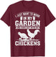 Garden and Chicken Hangout Funny Chicken Gifts T-Shirt - T-Shirt | Maroon