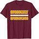 Speedway Sparkplugs Horizontal Stripes T-Shirt - T-Shirt | Maroon