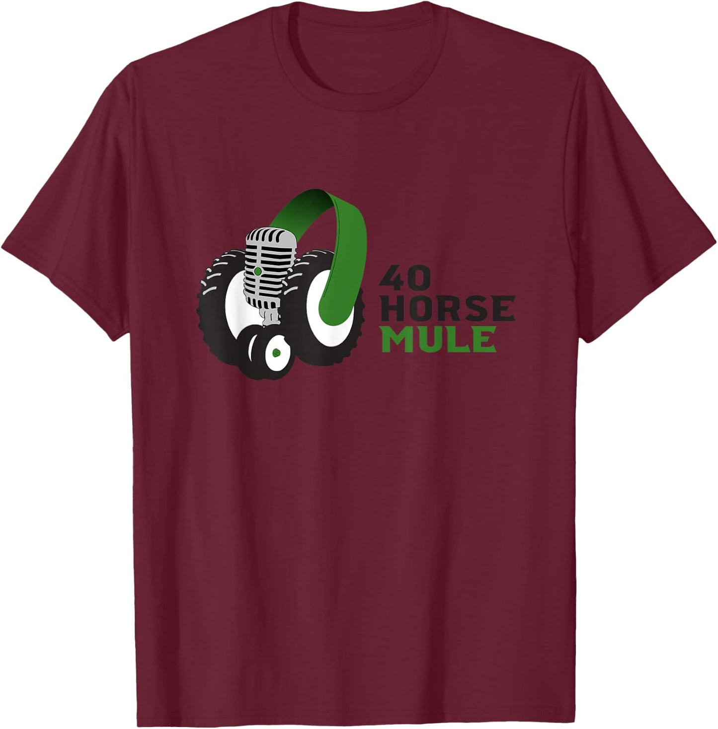 40 Horse Mule T-Shirt - T-Shirt | Maroon