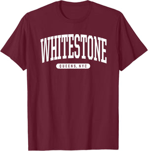 NYC Borough Whitestone Queens New York City T-Shirt - T-Shirt | Maroon