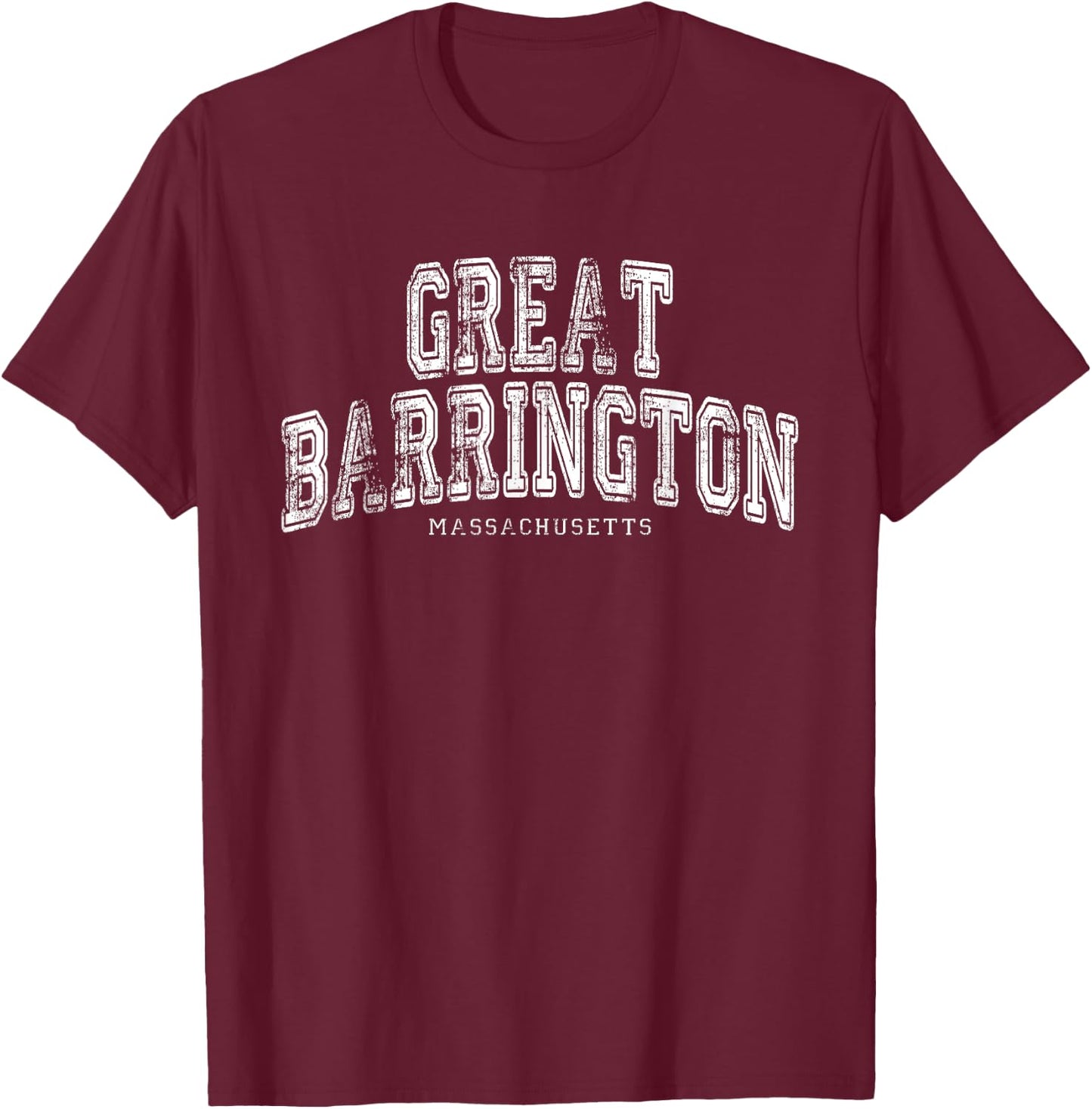 Great Barrington Massachusetts Vintage Retro US City State T-Shirt - T-Shirt | Maroon