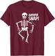 Broken Arm Halloween Aww Snap Skeleton T-Shirt - T-Shirt | Maroon