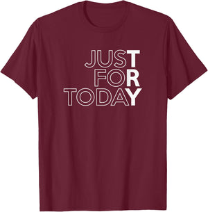 JUST for Today Try Alcoholics AA Narcotics NA Anonymous T-Shirt - T-Shirt | Maroon