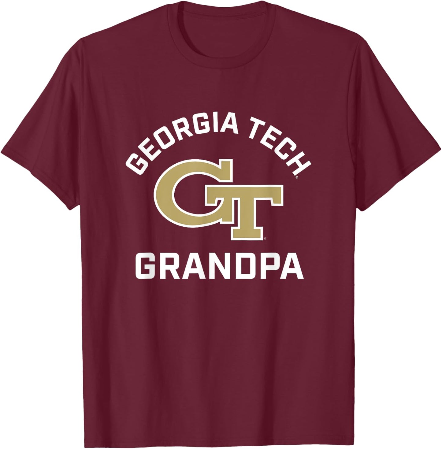 Georgia Tech Yellow Jackets Arched Grandpa T-Shirt - T-Shirt | Maroon