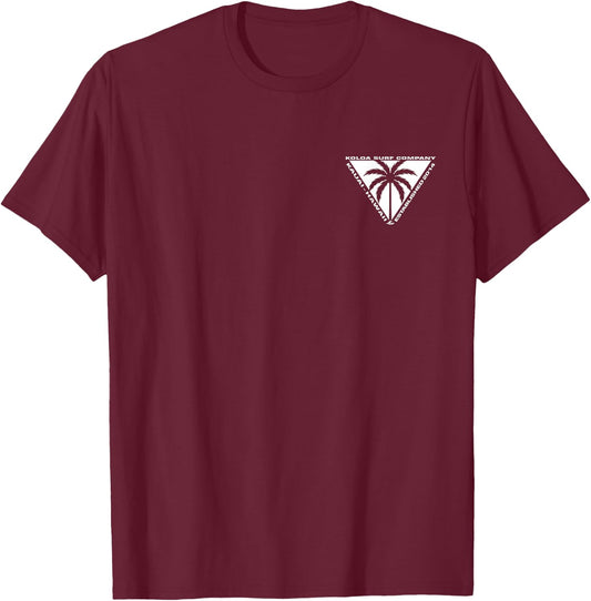 Koloa Surf Triangulated Palm Lightweight, Graphic T-Shirt - T-Shirt | Maroon