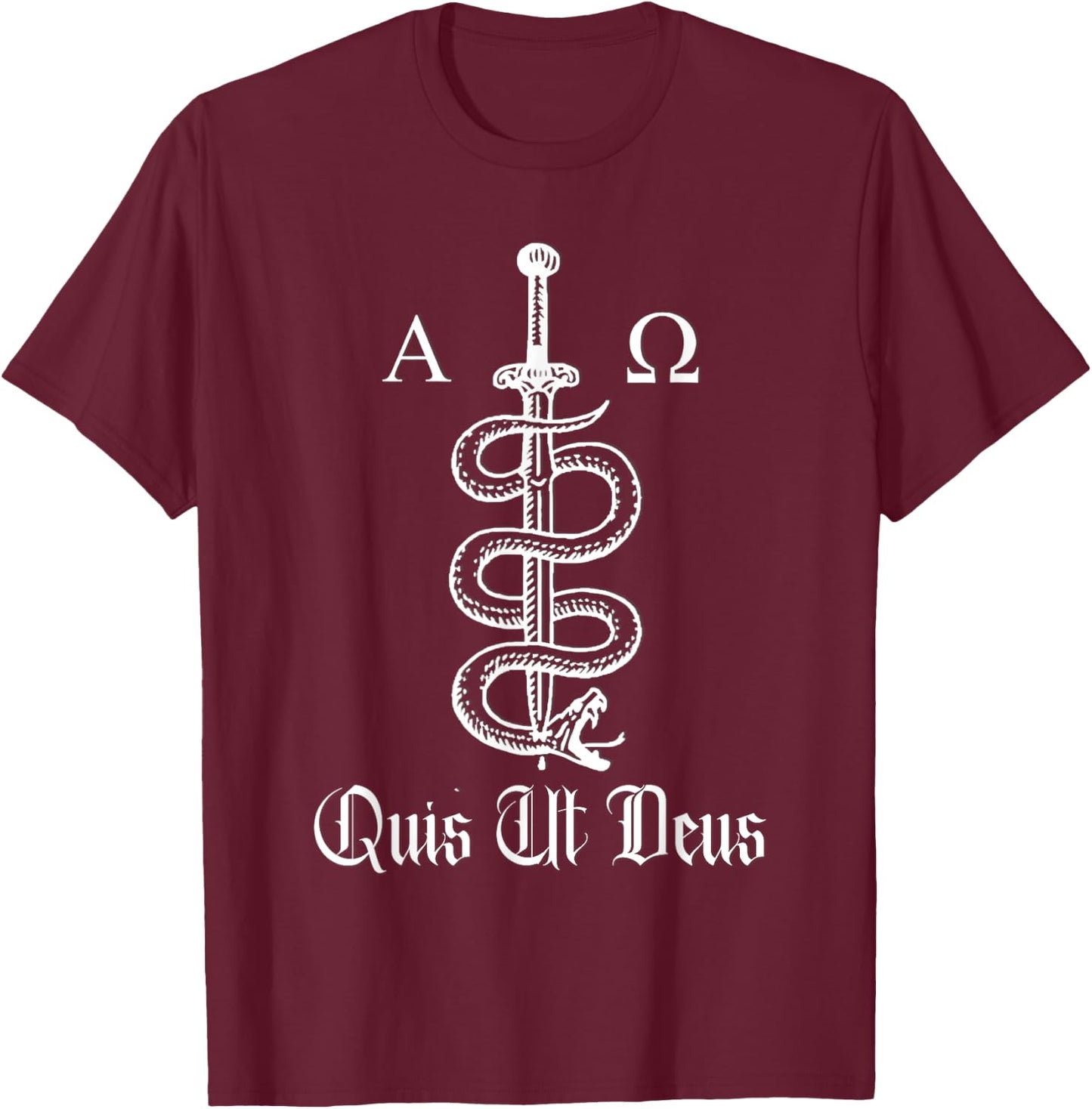 Saint Michael The Archangel Traditional Latin Catholic T-Shirt - T-Shirt | Maroon