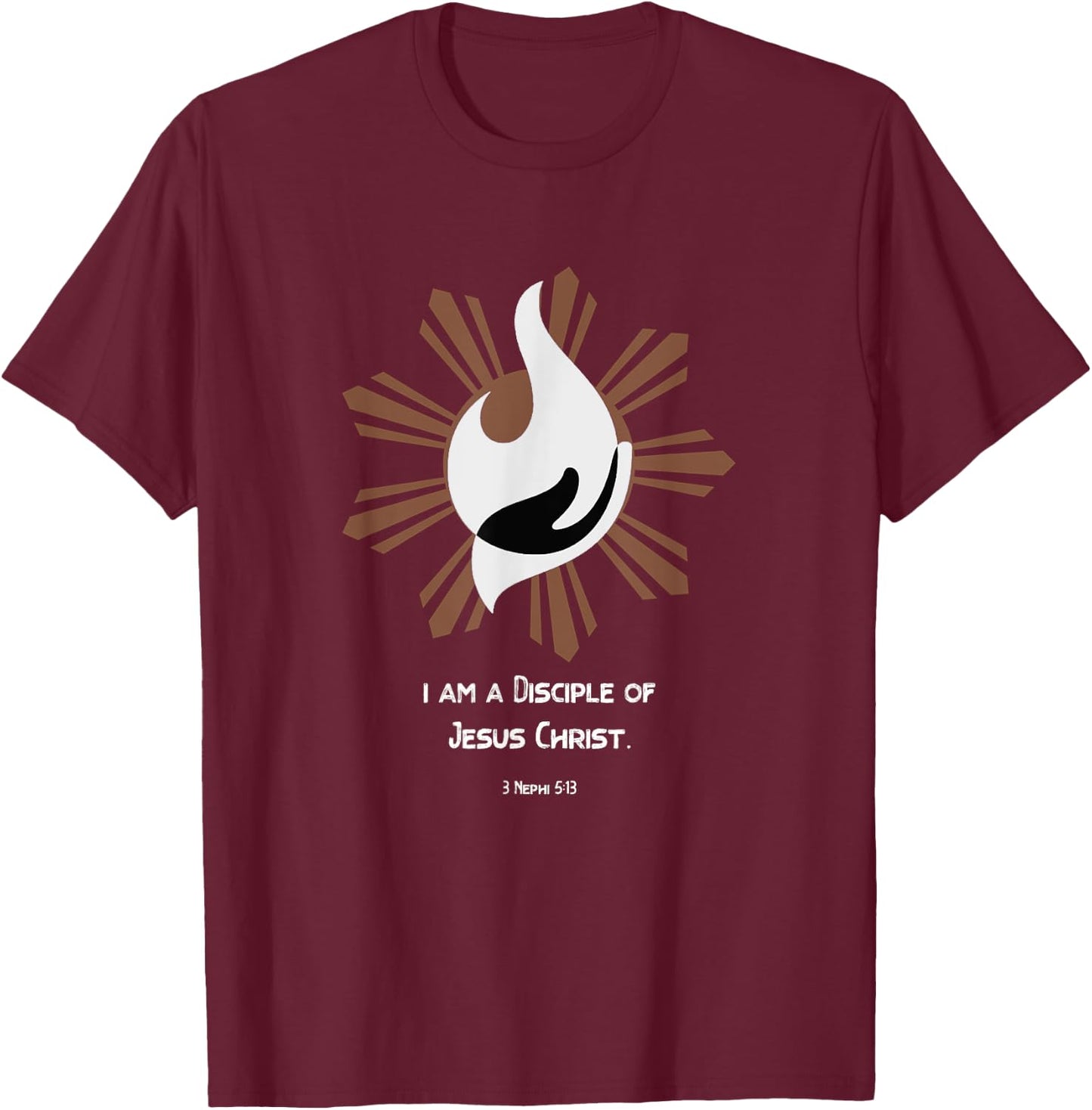 Christian Disciple Of Jesus Christ Gospel LDS YW YM Theme T-Shirt - T-Shirt | Maroon