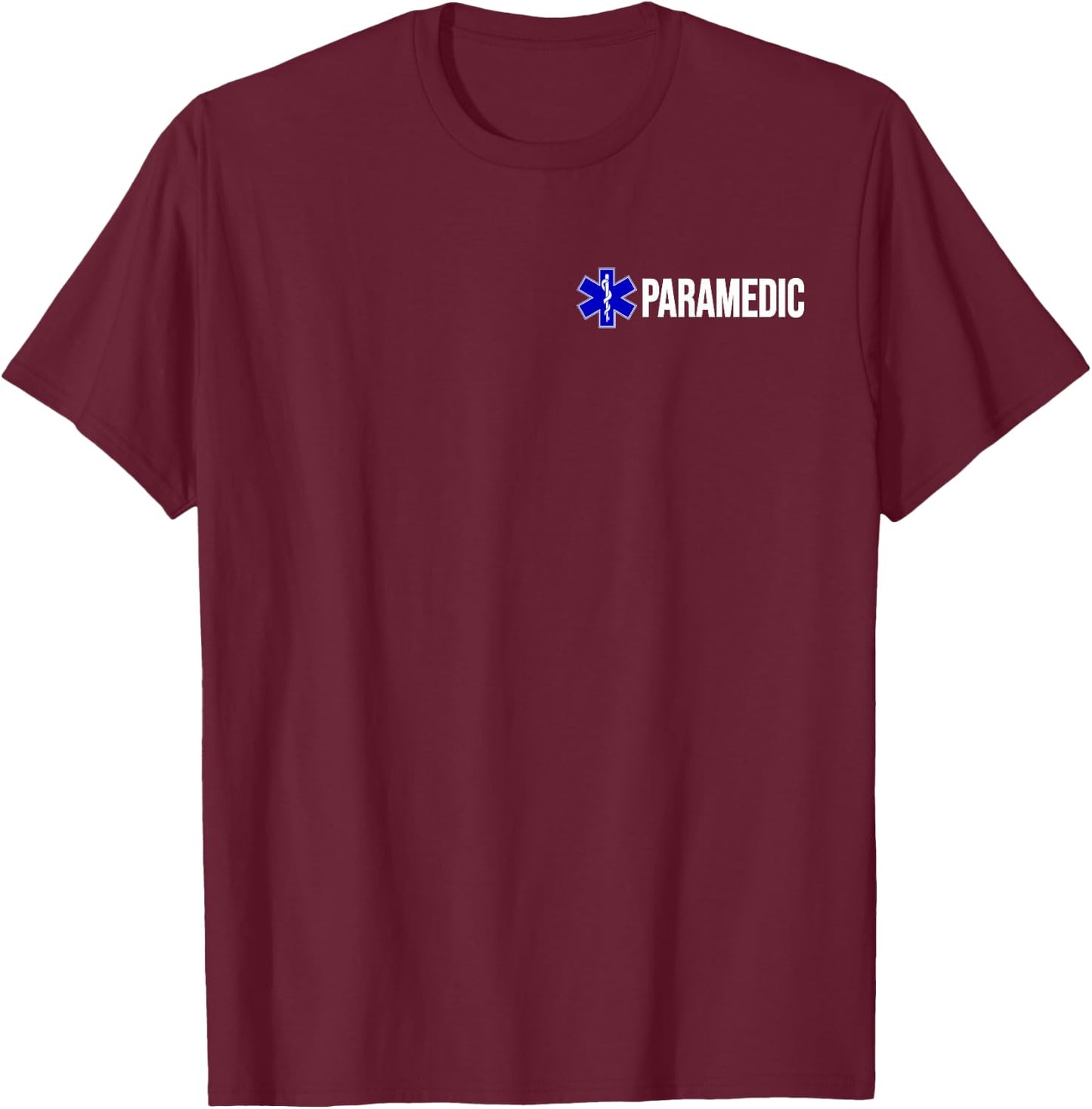 Paramedic Uniform Costume Star of Life Emt Ems Ambulance T-Shirt - T-Shirt | Maroon