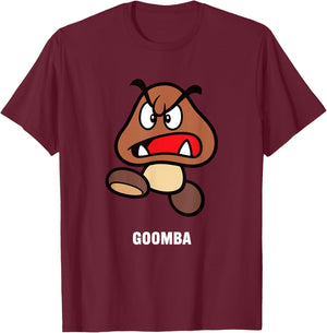 Super Mario Bros Goomba Run Center Icon T-Shirt - T-Shirt | Maroon