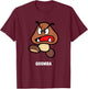 Super Mario Bros Goomba Run Center Icon T-Shirt - T-Shirt | Maroon