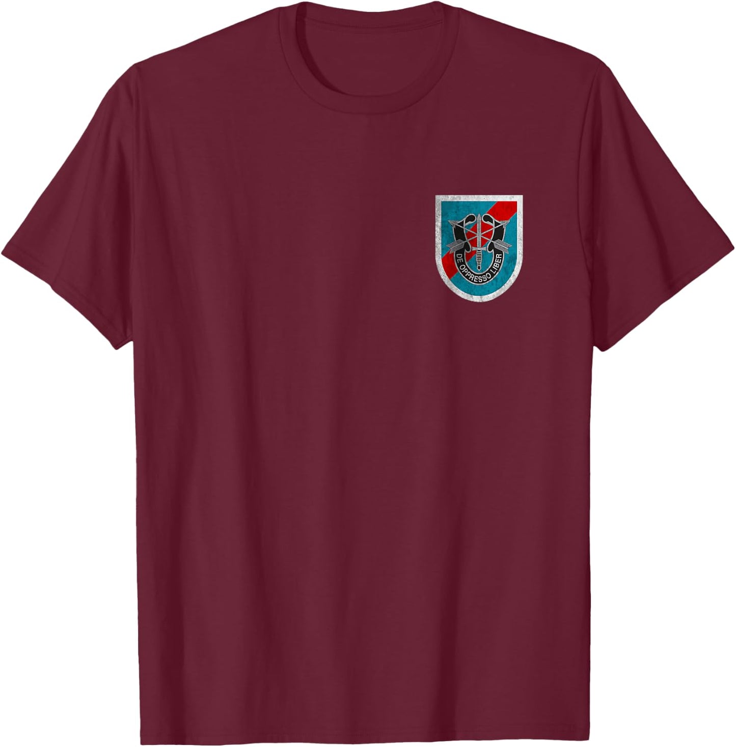 20th Special Forces Group SFG Logo Military Veteran Papa T-Shirt - T-Shirt | Maroon