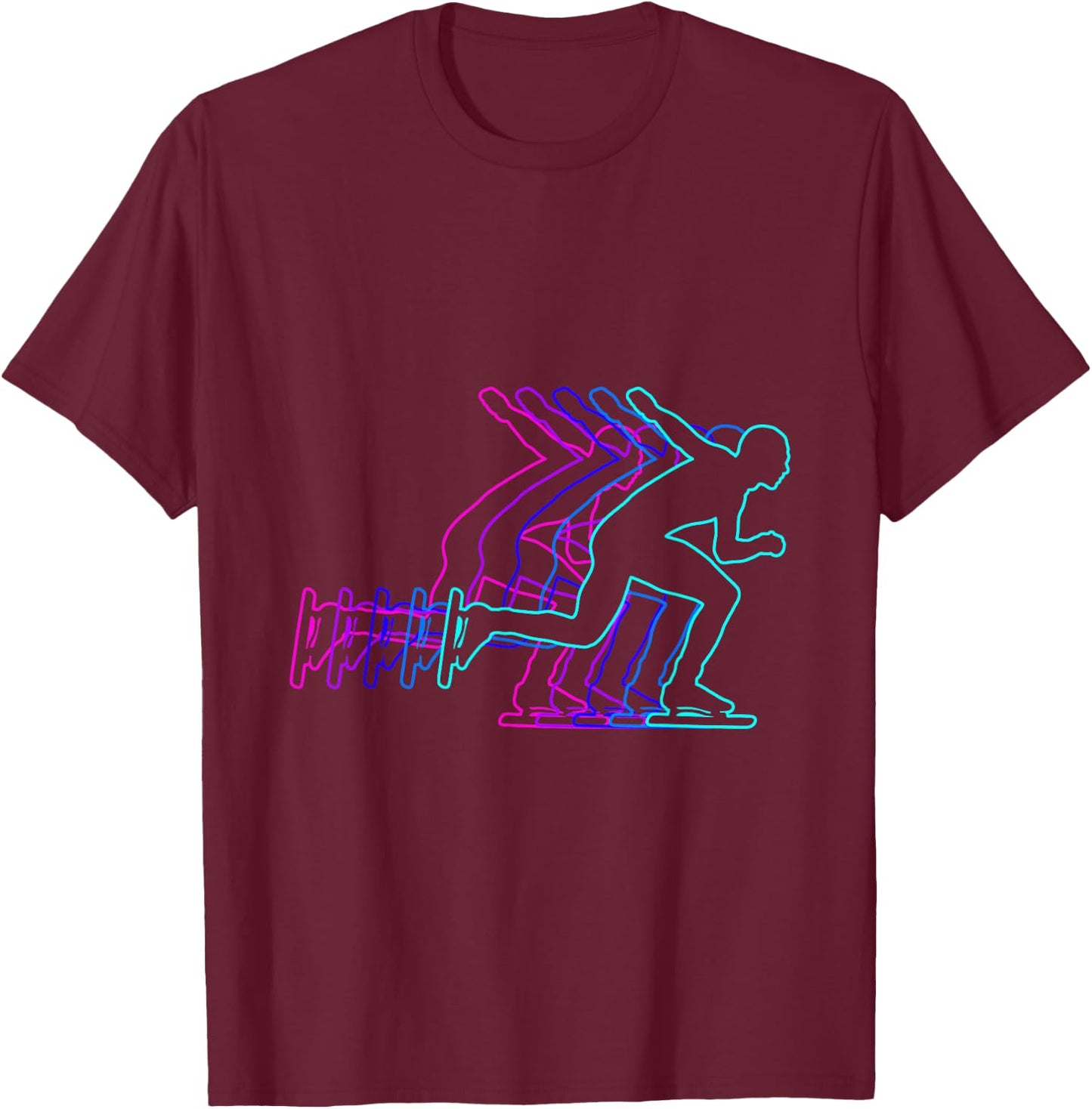 Speed Skating Speed Skater Gift Clothes For Boys Youth Men K T-Shirt - T-Shirt | Maroon