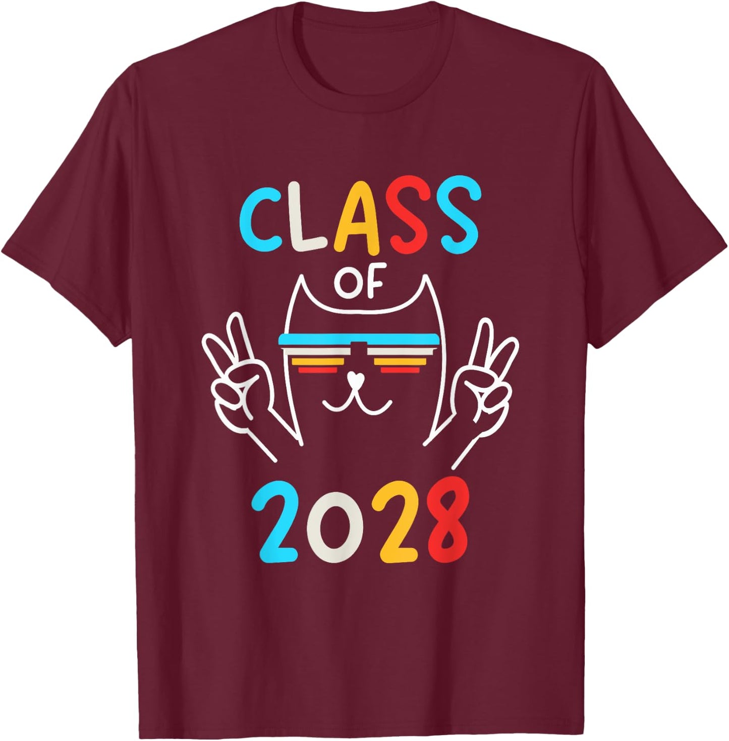 Class Of 2028 T-Shirt - T-Shirt | Maroon