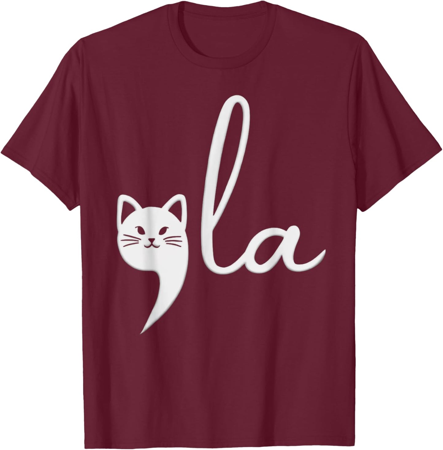 Cute Cat Comma-La Kamala Harris President 2024 Women Girls Kids T-Shirt - T-Shirt | Maroon