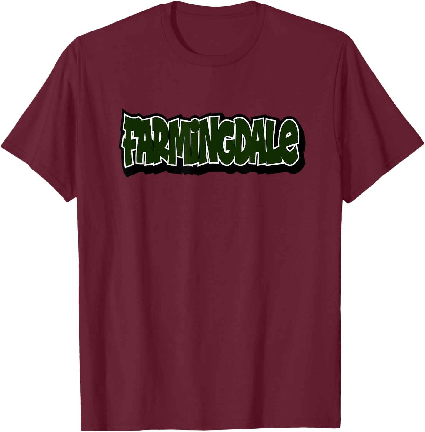 Farmingdale Retro Vintage Style T-Shirt - T-Shirt | Maroon