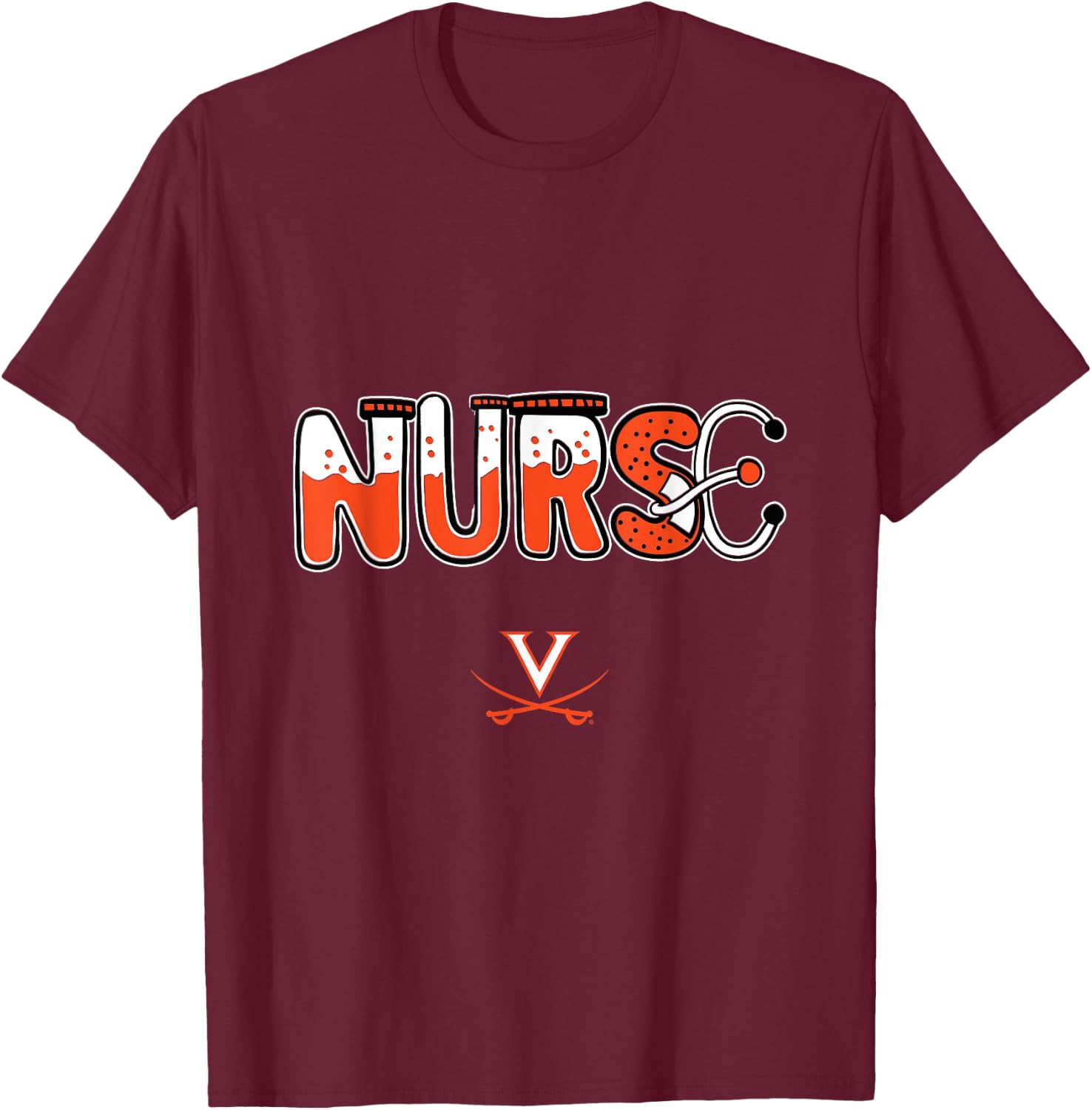 Virginia Cavaliers Nurse Things Team T-Shirt - T-Shirt | Maroon