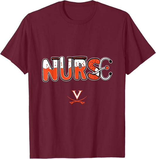 Virginia Cavaliers Nurse Things Team T-Shirt - T-Shirt | Maroon