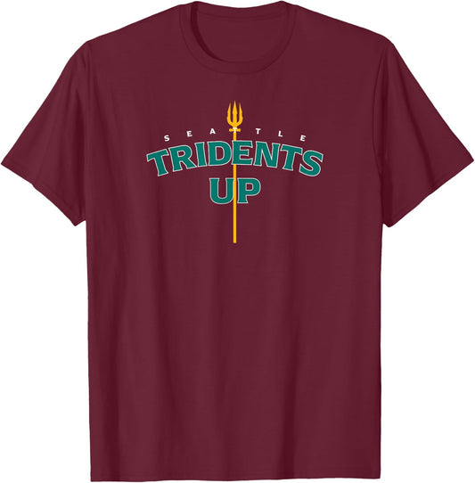 Tridents Up - Seattle Baseball T-Shirt - T-Shirt | Maroon