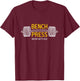 Cool Bench Press with never gets old T-Shirt - T-Shirt | Maroon