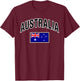 Australia Flag Proud Australian T-Shirt - T-Shirt | Maroon
