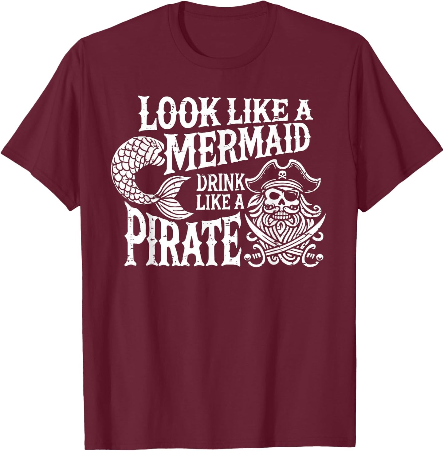 Funny Pirate Girl Costume T-Shirt - T-Shirt | Maroon