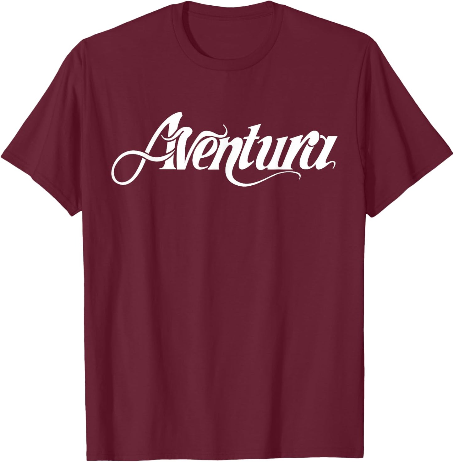 Aventura Classic Logo Black T-Shirt - T-Shirt | Maroon