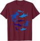 Shark Swimming In The Ocean Water T-Shirt - T-Shirt | Maroon