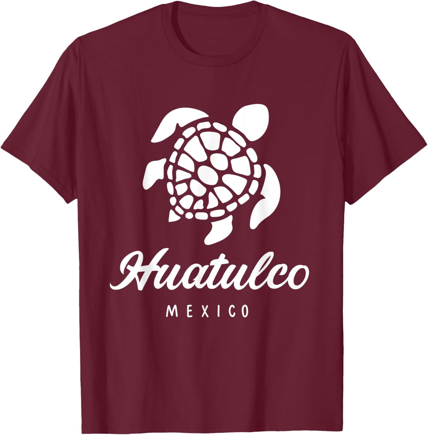 Huatulco Mexico Vacation & Cruise With Sea Turtle T-Shirt - T-Shirt | Maroon