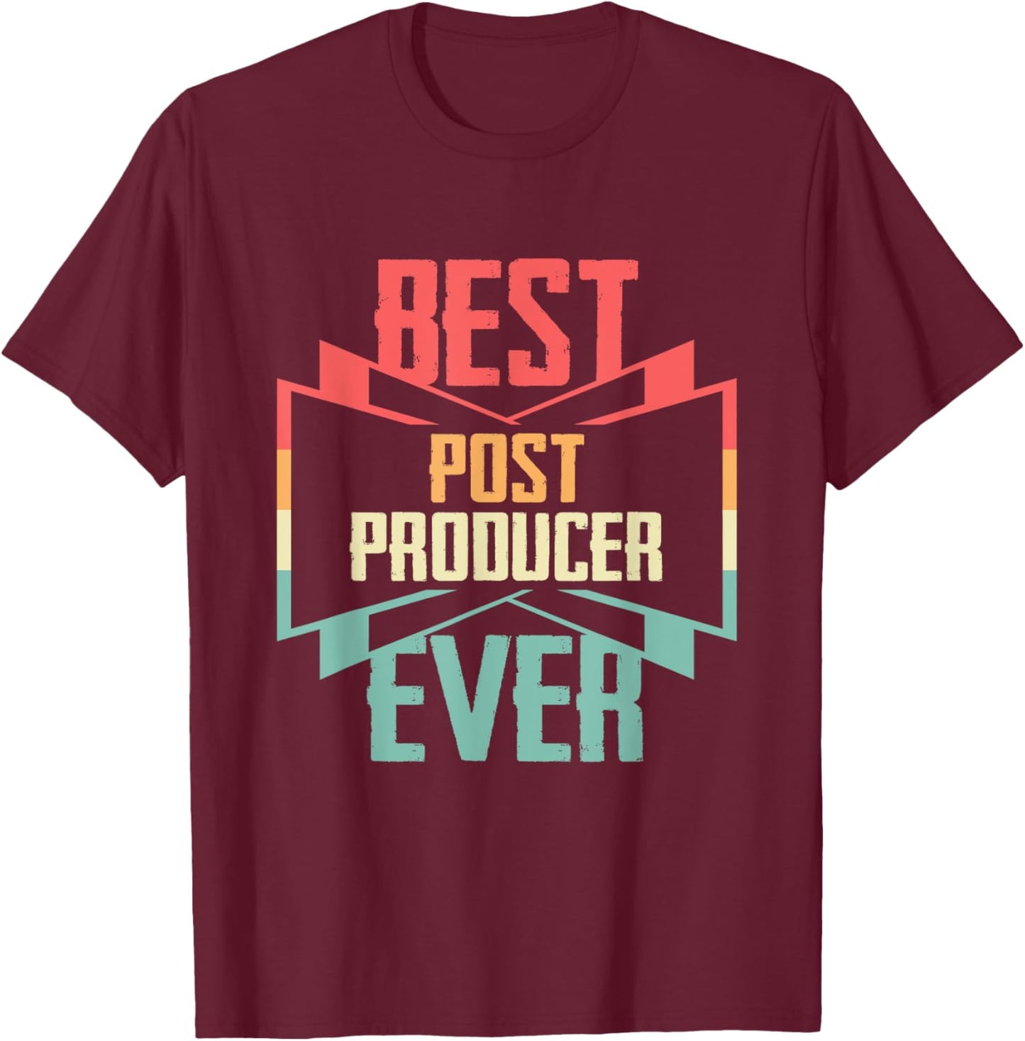 Vintage Best Post Producer Ever T-Shirt - T-Shirt | Maroon