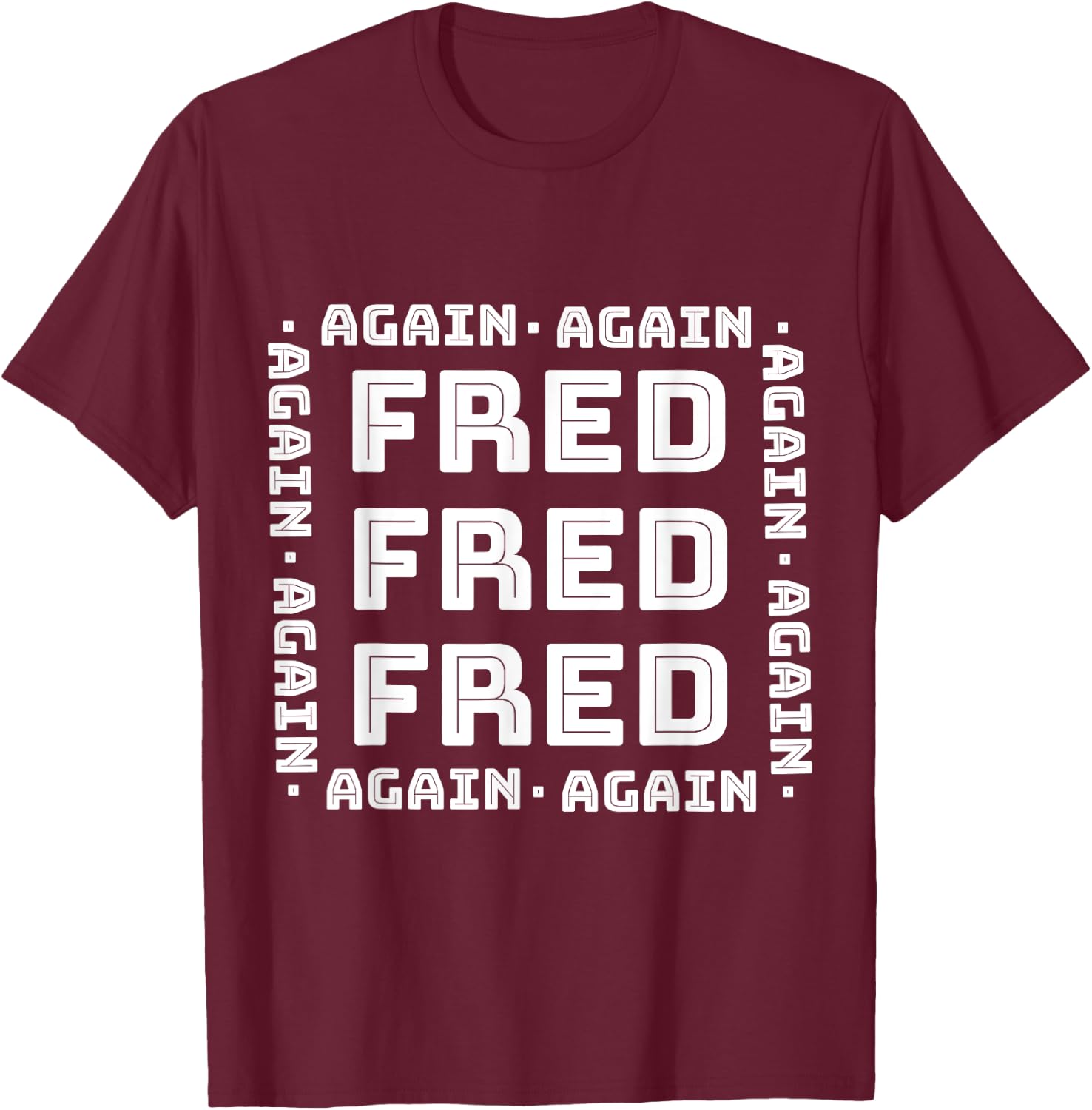 Fred Again Fred Again T-Shirt - T-Shirt | Maroon