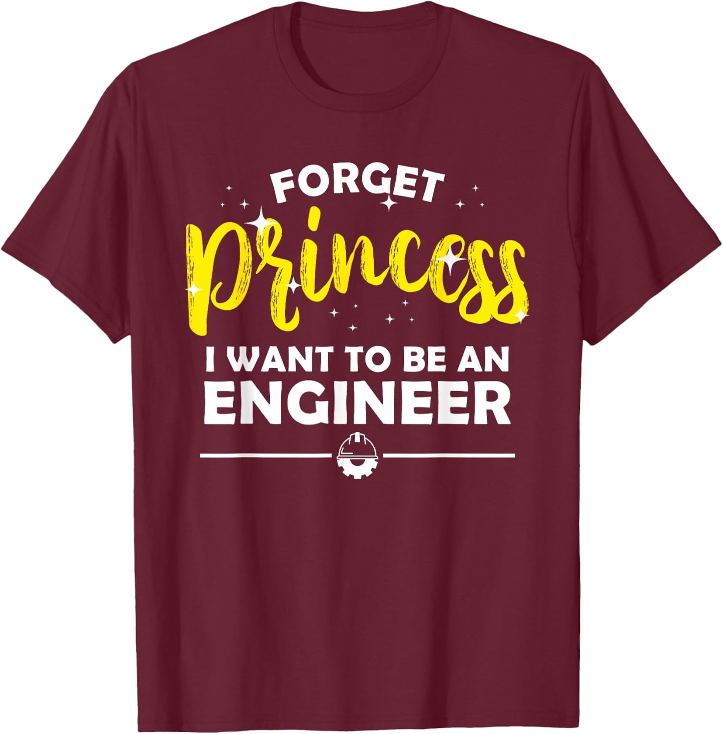 Funny Engineer Design Girls Women Kids Engineering Lovers T-Shirt - T-Shirt | Maroon