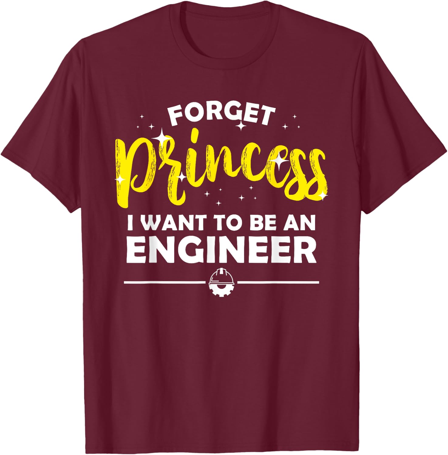 Funny Engineer Design Girls Women Kids Engineering Lovers T-Shirt - T-Shirt | Maroon