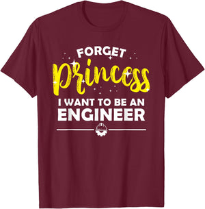 Funny Engineer Design Girls Women Kids Engineering Lovers T-Shirt - T-Shirt | Maroon