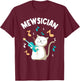 Mewsician - Violin Player Cat Violinist Musician Men Women Girls Kids T-Shirt - T-Shirt | Maroon