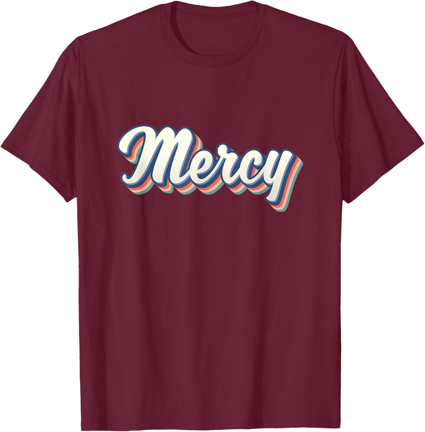 Mercy Youth Vintage Women First Name Mercy T-Shirt - T-Shirt | Maroon
