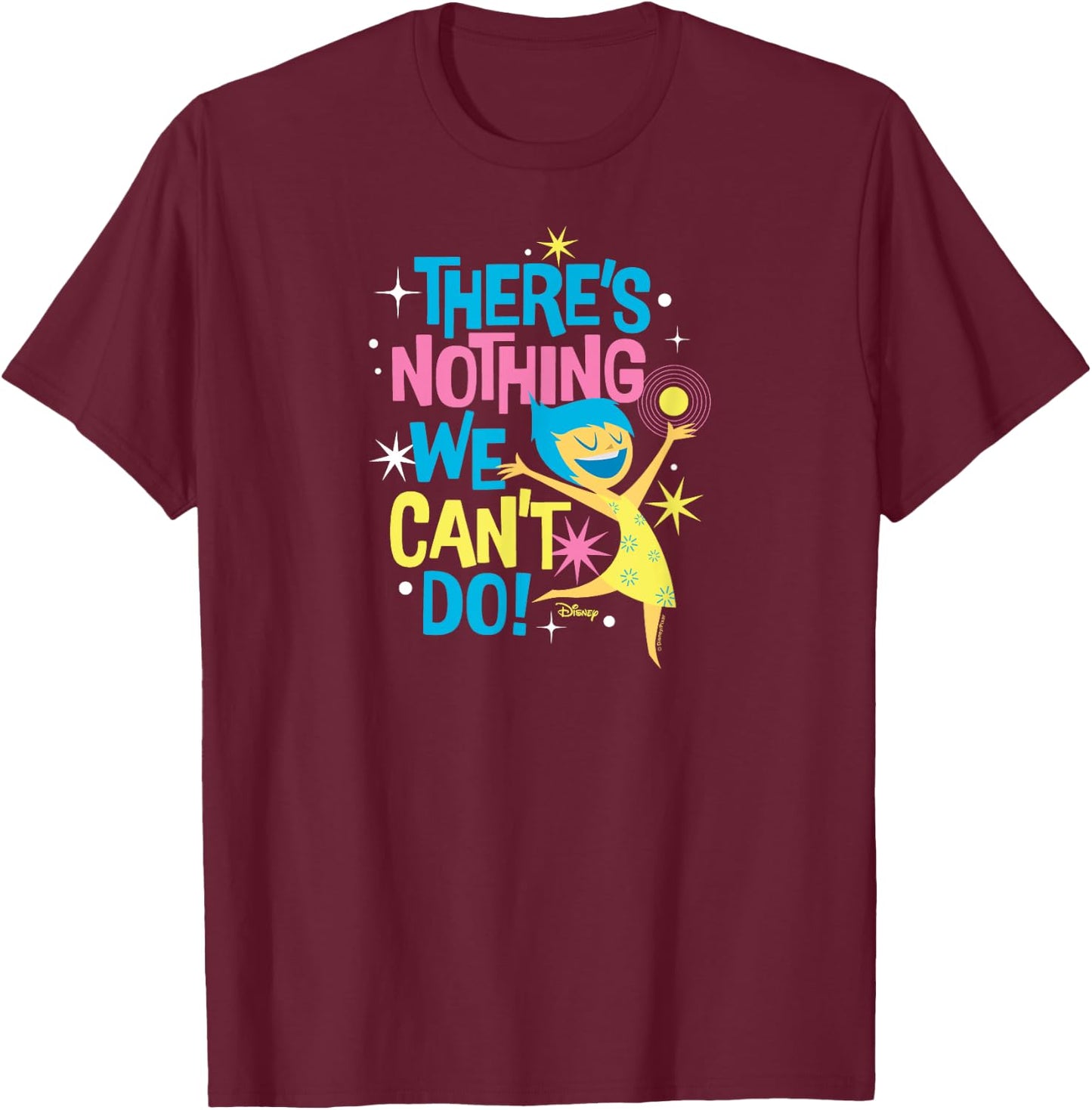 Inside Out 2 - Joy Character There's Nothing We Can't Do T-Shirt - T-Shirt | Maroon