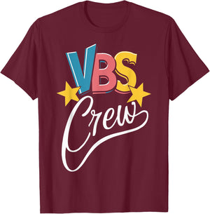 VBS Crew Faith-Based Gathering Sunday School Teacher Men Women Kids T-Shirt - T-Shirt | Maroon