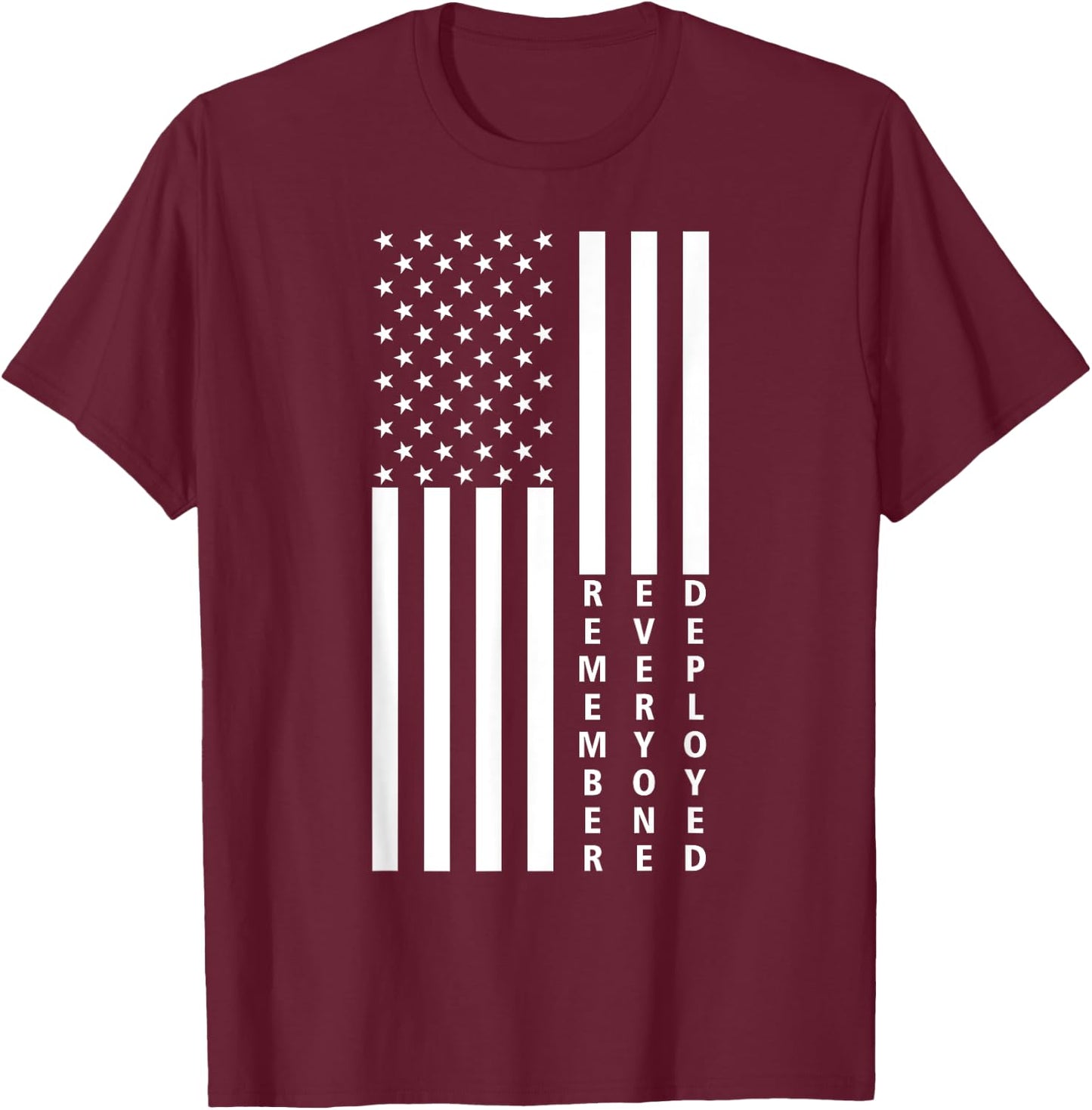 American Flag RED Friday Remember Everyone Deployed Military Women Kids Men T-Shirt - T-Shirt | Maroon