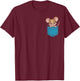 Funny Mouse in Bag T-Shirt - T-Shirt | Maroon