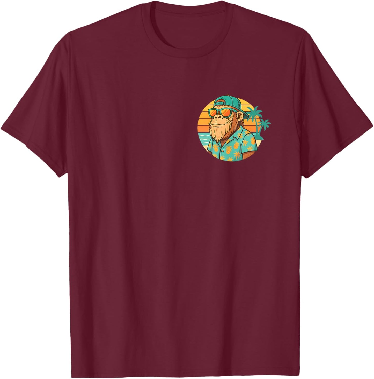 As Far As I-Know I'm Delightful Funny Monkey Saying 2 Sides T-Shirt - T-Shirt | Maroon