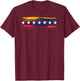 Venezuela Seven Stars Flag Art Patriotic Minimalist T-Shirt - T-Shirt | Maroon