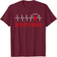 Cardiomyopathy Awareness Heartbeat Women, Kids T-Shirt - T-Shirt | Maroon