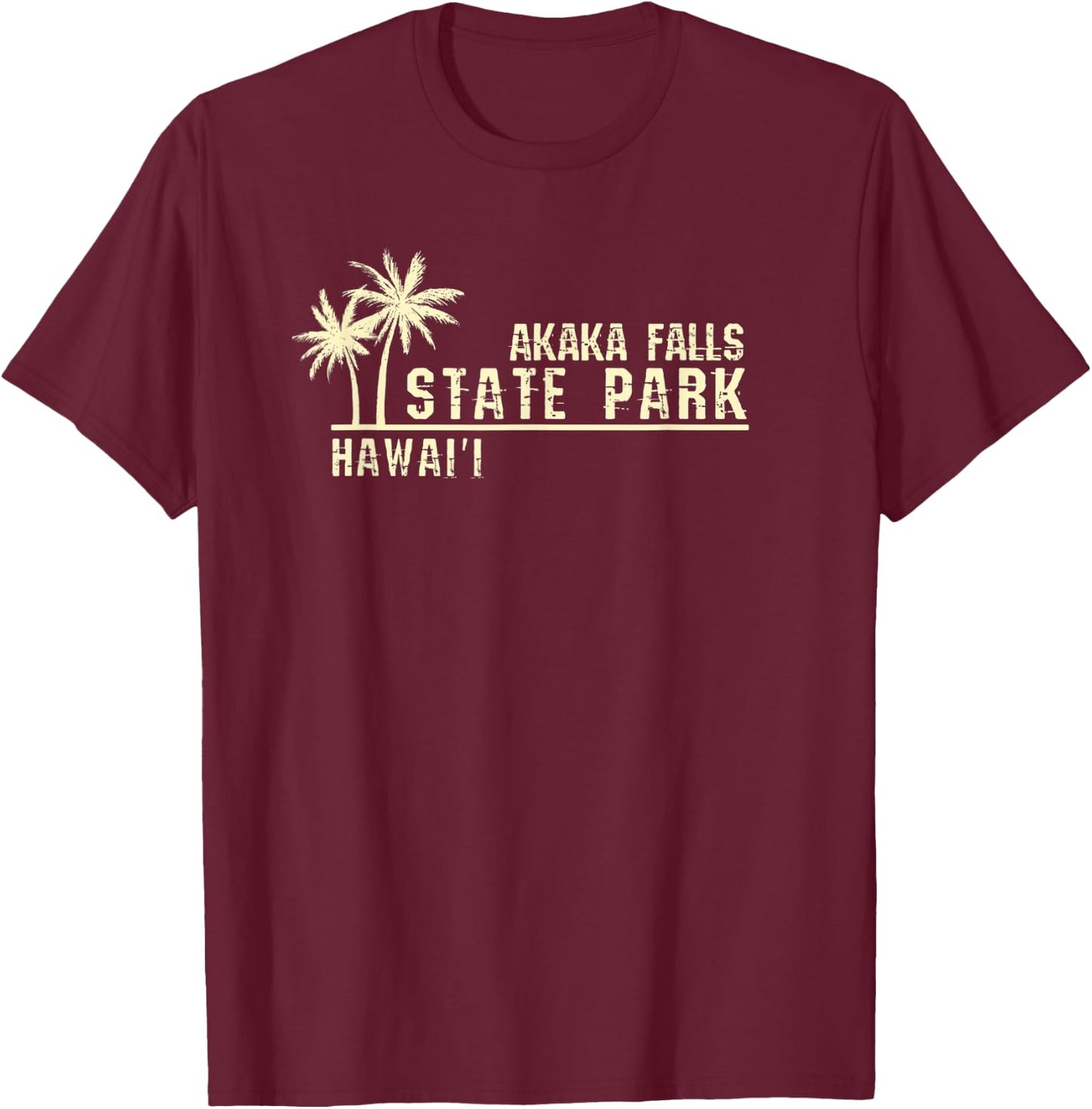 Hawaii Akaka Falls State Park T-Shirt - T-Shirt | Maroon