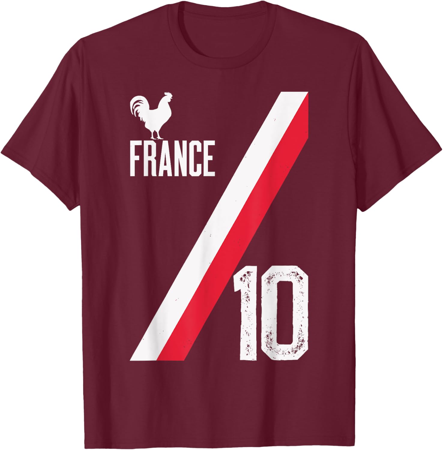 French Pride Football Fan Design for Passionate Supporters T-Shirt - T-Shirt | Maroon