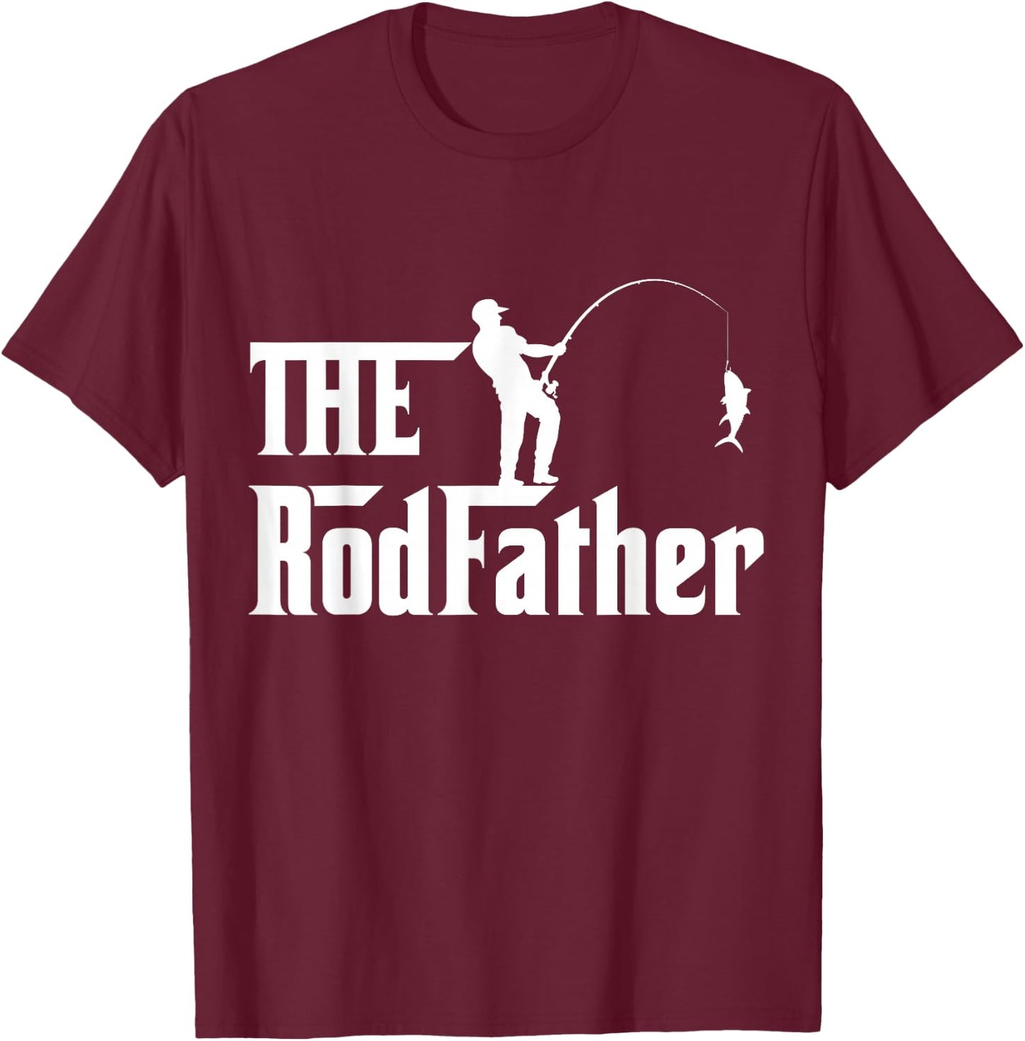Men's Father's Day Rod Father Fishing funny fathers day T-Shirt - T-Shirt | Maroon