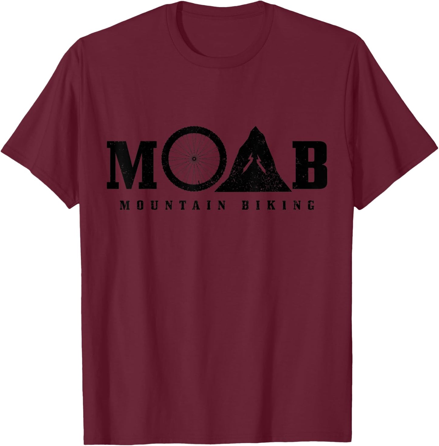 Moab Utah Mountain Bike MTB Downhill Biking Mountain Biker T-Shirt - T-Shirt | Maroon