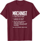 CNC Machinist – CNC Programmer CNC Machine Operator T-Shirt - T-Shirt | Maroon