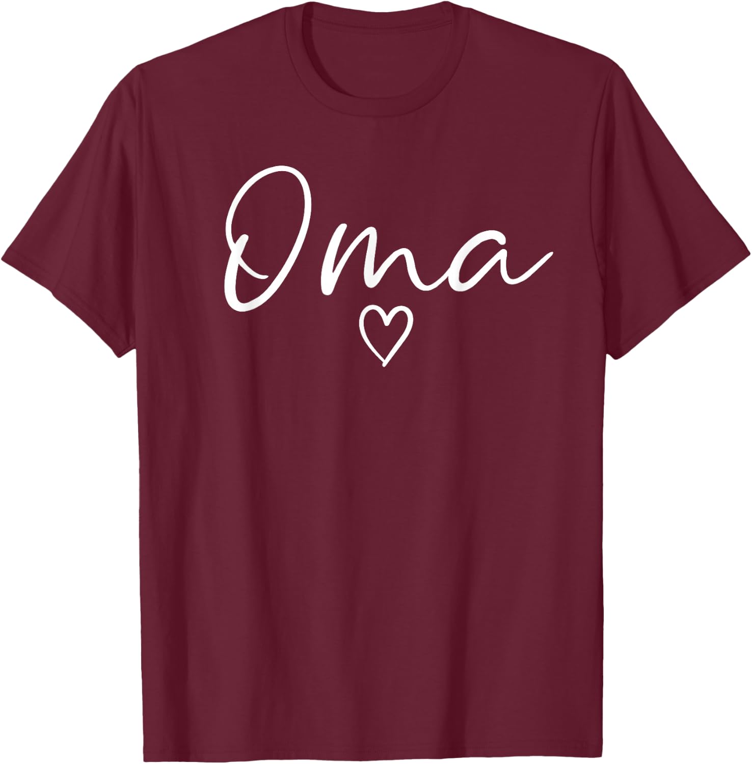 Oma Gifts Grandma Heart Mother's Day Oma T-Shirt - T-Shirt | Maroon